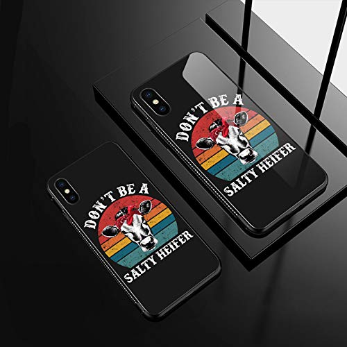 Iphone Xs Case,No A Salty Heifer Pattern Iphone X Cases For Girls Women,Ultra Protection Shockproof Soft Silicone Tpu Non-Slip Back Compatible With Apple Iphone X/Xs #TOP3