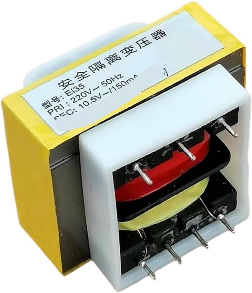2 Pcs EI35 safety isolation transformer input 220V output 10.5V 12V 150mA power transformer rice cooker washing machine(White,2 and 4 PINS)