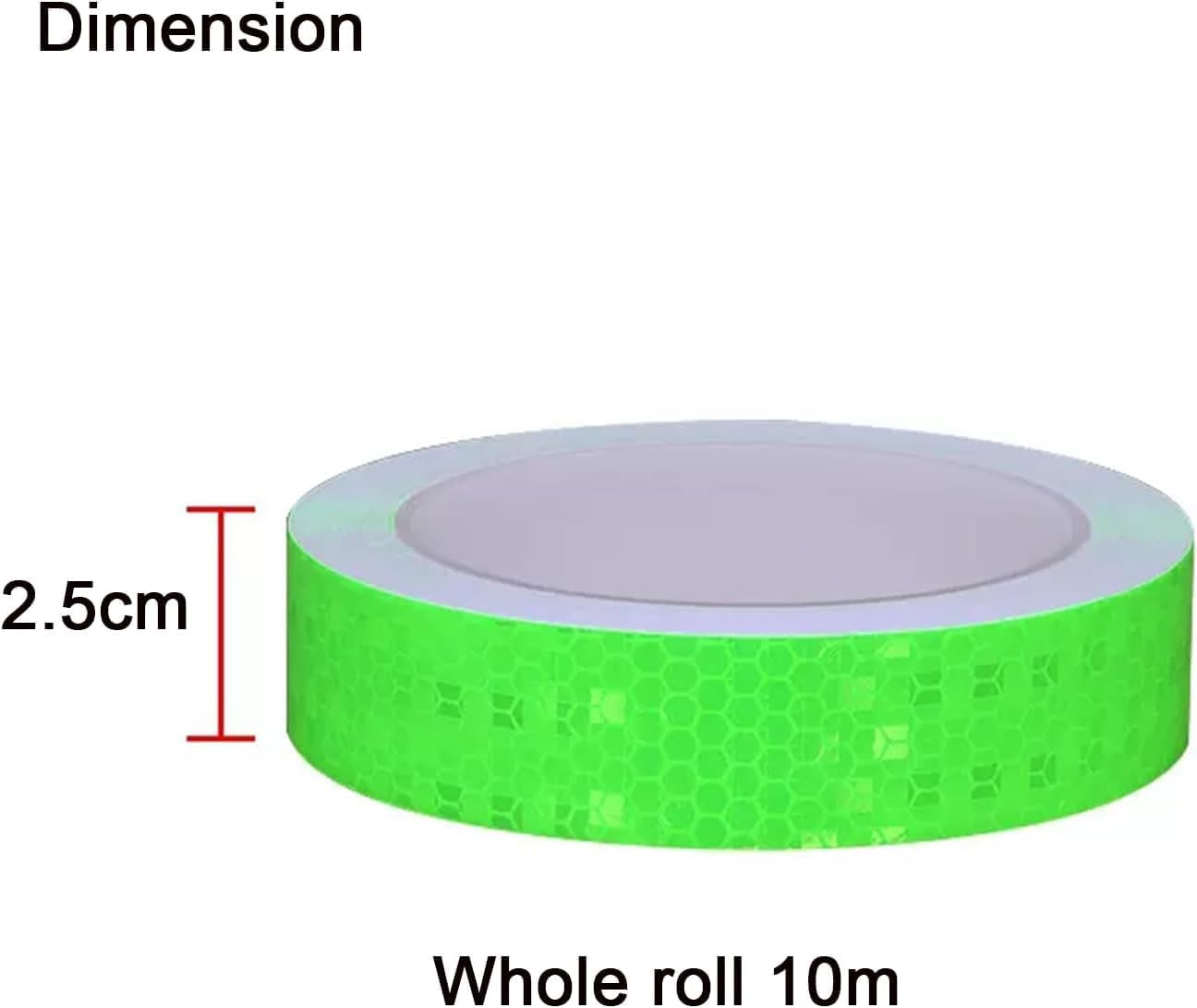 Reflective Tape,Reflective Safety Tape,Safety Warning Tape,Adhesive Warning Tape,Reflective Warning Tape,Self-Adhesive Tape 2.5 cm x 10 Meters Reflective Stickers,(Green)