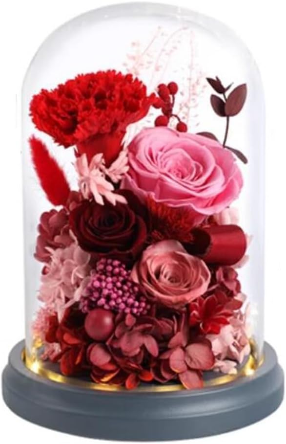 Eternals Flower Glass Cover Dry Bundle Birthday Gift for Teacher's Mother