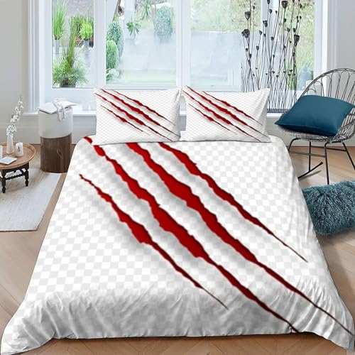 Parure de lit double Red Sharp Les Griffes contre les draps ternes - 3