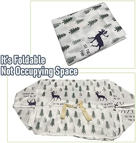 GRSTREE Large Storage Bags 84L Waterproof Heavy Duty Oxford Organizer Bags Moisture proof and Dust-proof Under Bed Storage Foldable-Elk (60x50x28 CM