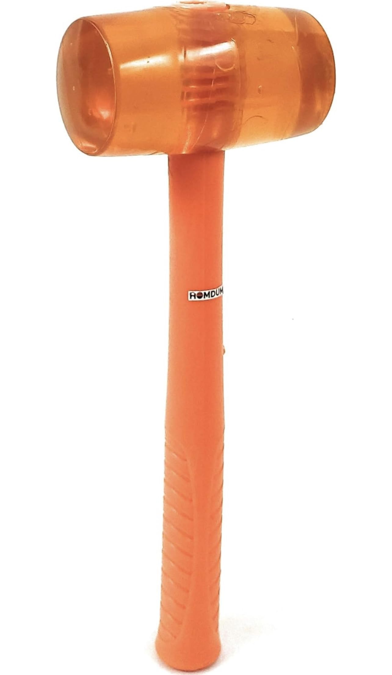 Smartsupply Rubber Mallet Hammer with Rubber Round Head and Non-Slip Comfortable Grip Handle Soft Face Hammer for Tiles and Other Work 250g (Orange) (250G) 1