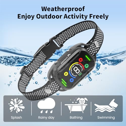 Dog-Bark-Collar-DAWALU-Rechargeable-Smart-Collar-Anti-Barking-Training-Collar-with-7-Adjustable-Sensitivity-Beep-Vibration-Shock-Bark-Collar-for-Large-Medium-Small-Dogs-Black