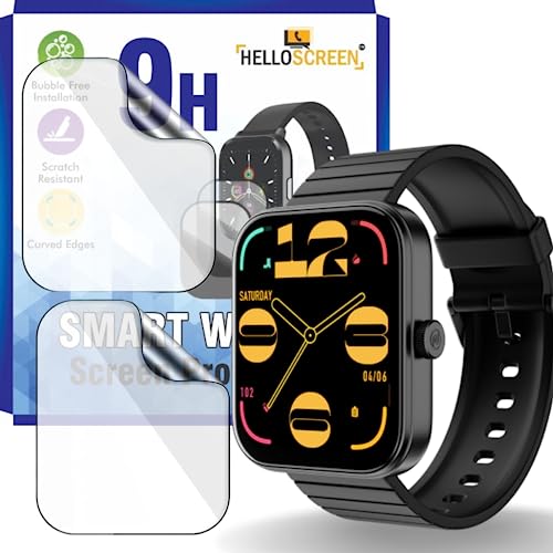 Image of 9H Screen Protector Flexible TPU Screenguard For NOISE COLORFIT PULSE 3 [1.96 inch] Smartwatch (2 Pack) - Unbreakable Hydrogel TPU Film [ Not A Tempered Glass]