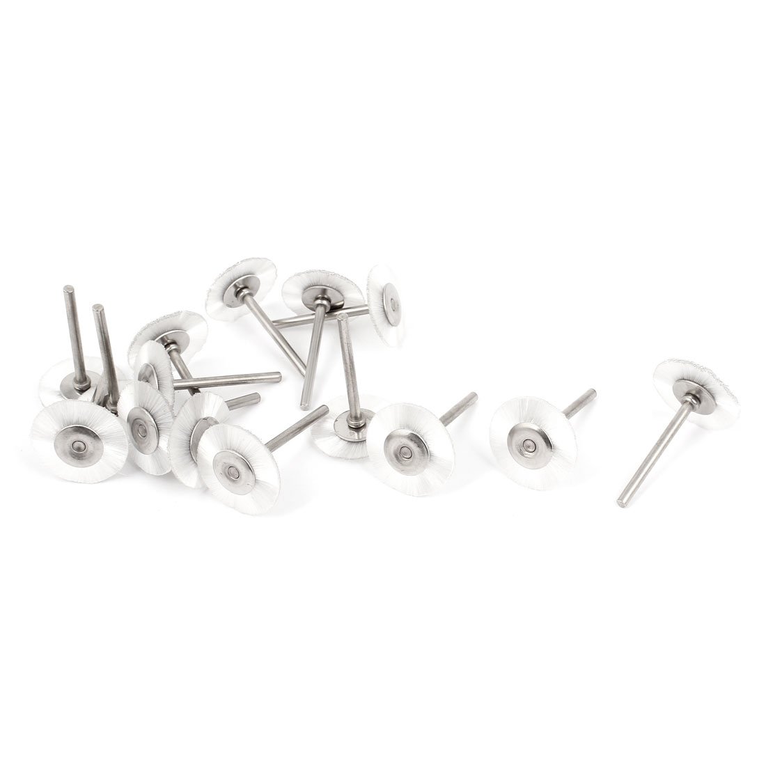 Uxcell White Sourcingmap 25Mm X 3Mm Round Shank Nylon Polish Buffer Buffing Wheel 15 Pcs