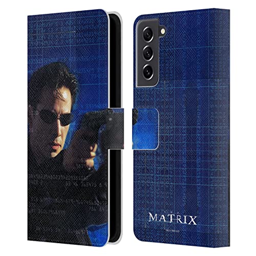 The Matrix Neo Étui Portefeuille en Cuir Samsung Galaxy S21 FE 5G Finition Premium Anti-Rayures