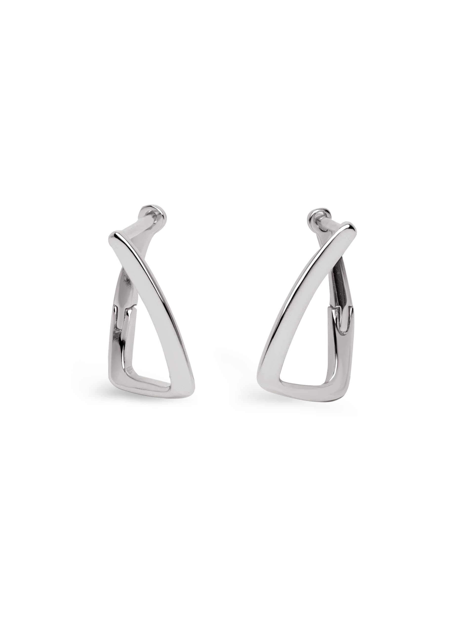 SINGULARU Pendientes Prisma - Pendientes en Plata de Ley con Acabado en Baño Oro de 18Kt o Rodio - Cierre Click/Congo - Joyas Para Mujer