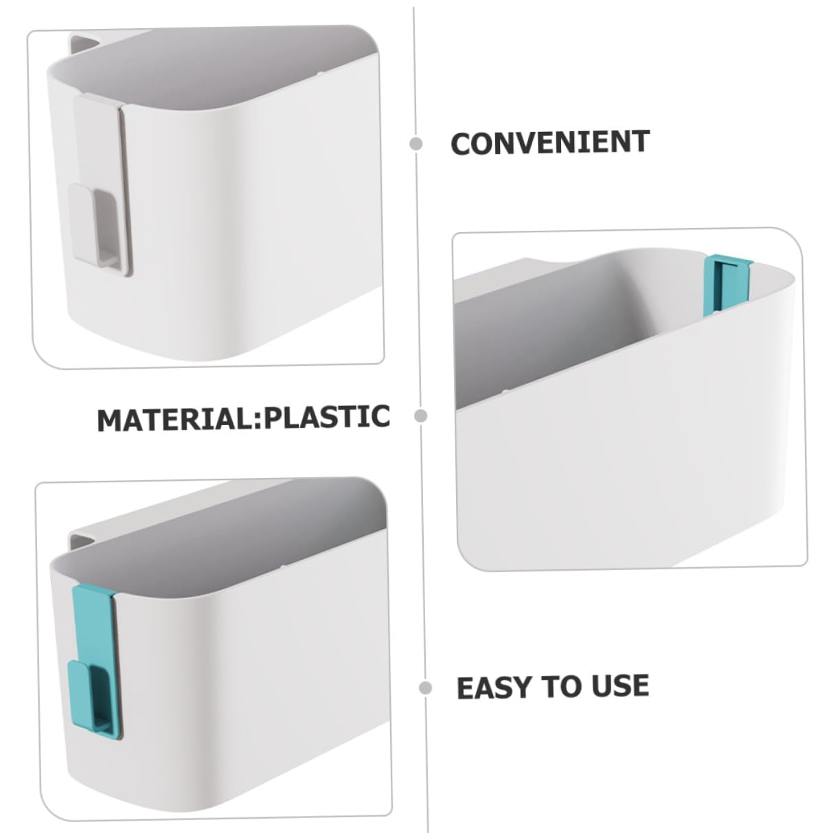 2 pièces Porte-objets de Chevet Suspendu Support de Rangement Polyvalent pour Bureau et Chambre Organiseur Plastique sans Percage Panier Suspendu pour Lit Étudiant et Bureau Vert