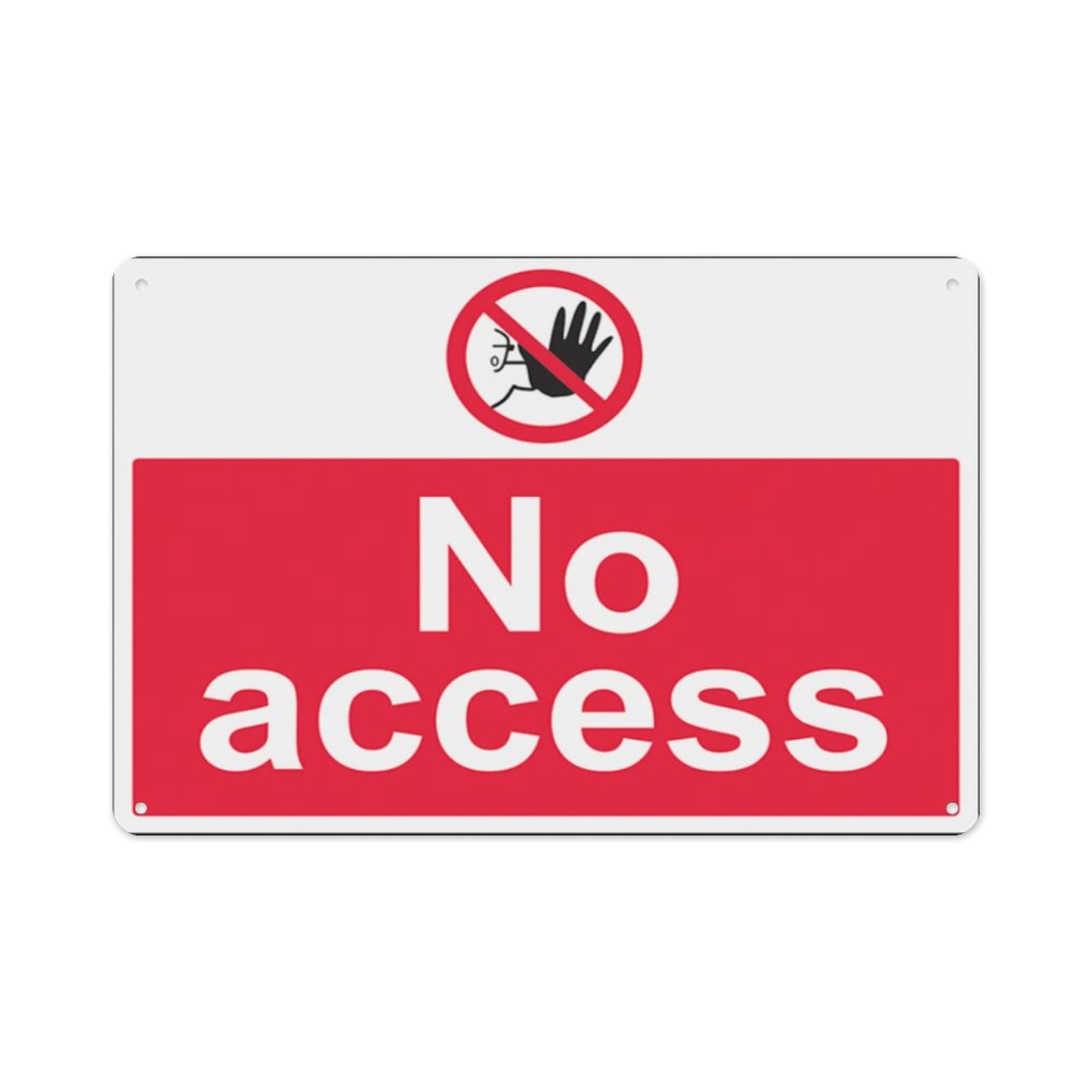 peiyeety No Access Aluminum Tin Warning Signs For Home Outdoor Garden 12X16 Inches