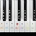 Imelod Stickers pour 49/61/76/88 touches, piano et clavier Notes de musique Ensemble de stickers pour les touches de Blanc et Noir, Transparent et amovible(colorés)