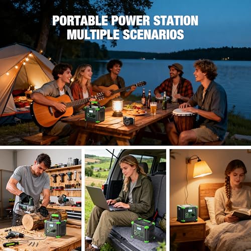 Image of 330W Portable Power Station, 288.6Wh Solar Generator for Outdoor Emergency | 60W USB-C PD Fast Charging, Wireless Charger, LED Light for RV Camping, Travel, Power Backup & Off-Grid Living (Peak 600W)