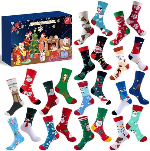 Calendario Adviento Calcetines, Calendario Adviento 2025 Mujer Ho...