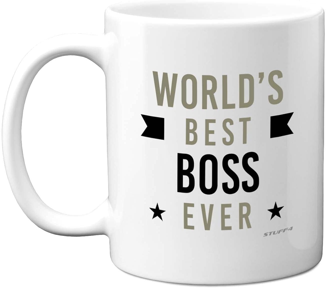Stuff4 World's Best Boss Mug, New Job, Good Luck, Leaving Presents, Novelty Office Gifts