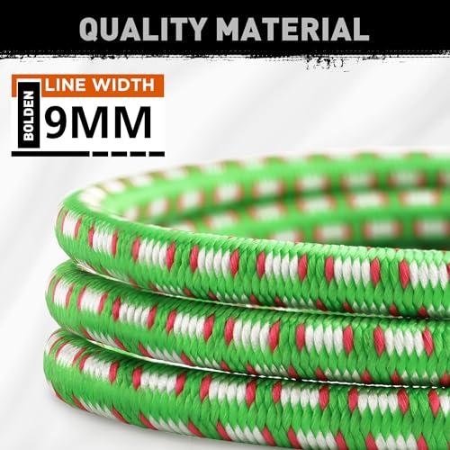 Image of HORUSDY 10-Piece Premium Bungee Cords with Hooks, 40 inch Green Bungee Cords Assortment