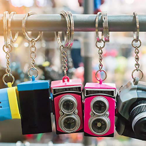 Sleutelhanger met ketting, 100 stuks metalen sleutelhangers van staal met gebroken ringen en kettingen voor sleutels (25… - Image 3