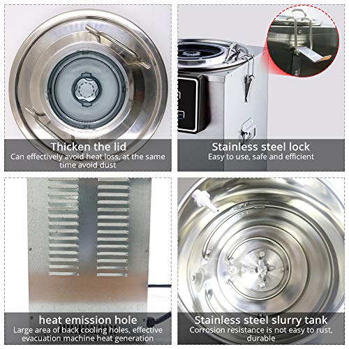 18L Commercial Soy Milk Maker Soya Milk Machine Large Almond Cow Oat Hot Soybean Milk Machine Stainless Steel, 2500W - Thumbnail 5