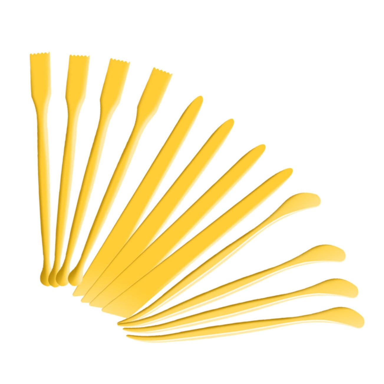 STOBOK 5 Sätze Tonsculpted Messer Werkzeug Ton-kit Modellieren Hey Töpferei Clay Tools Polymer-ton-skulptur-Set Zubehör Zum Schaben Von Ton Töpferschnitztit Plastik Yellow 12 Stück * 5