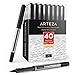 Produktbild Arteza Gelstifte, 40 schwarze Gelroller, wasserfeste Gelschreiber mit mittelfeiner 0,7 mm Stiftspitze, Tintenroller für Journaling, Schreiben, Notieren & Skizzieren