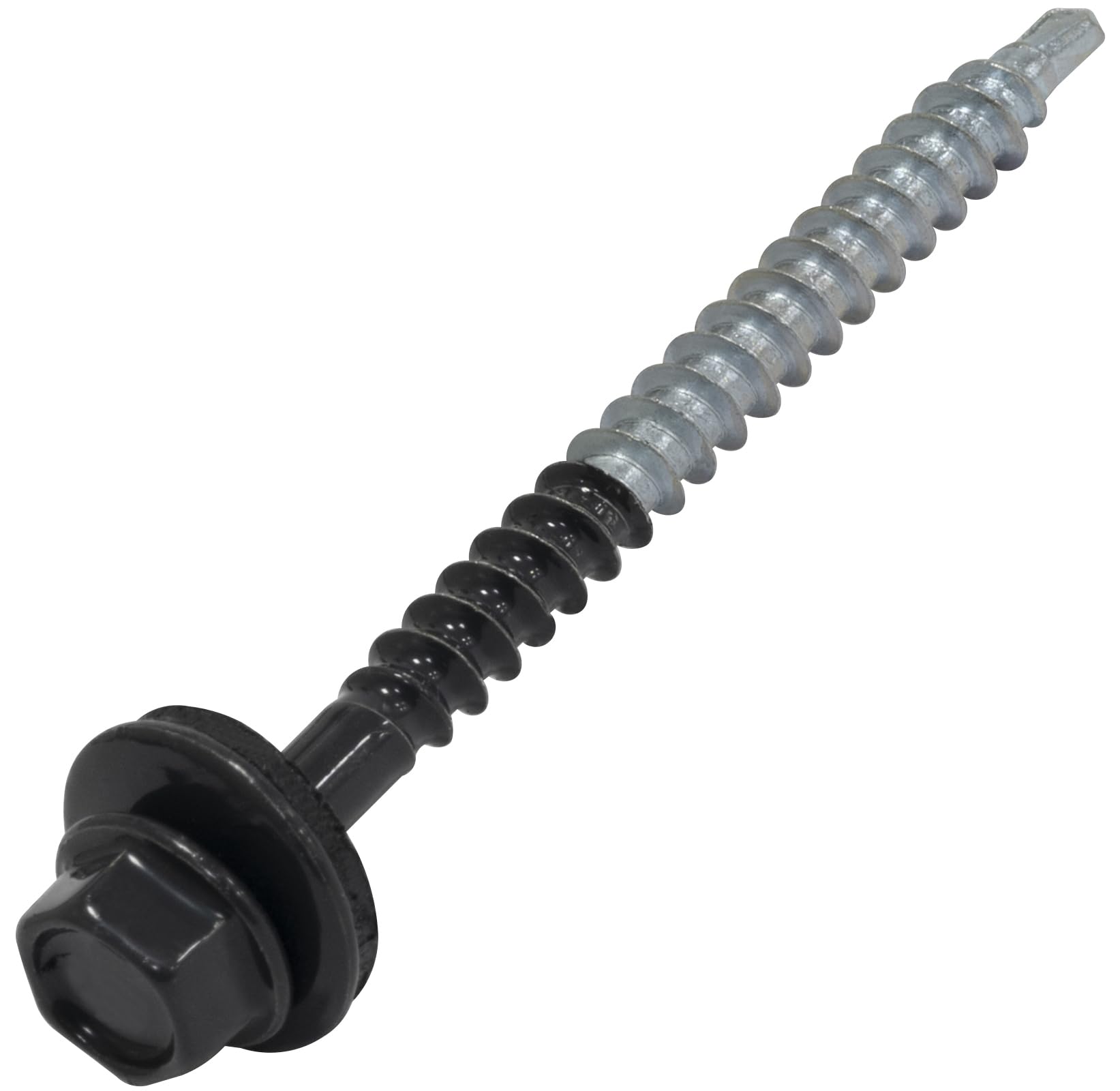 AERZETIX - C57209 - Lot de 50 vis autoperceuses métal à bois 4,8 x 55 mm + rondelle d'étanchéité EPDM - peinte en couleur gris anthracite RAL 7016 AERZETIX - C57209 - Lot de 50 vis autoperceuses métal à bois 4,8 x 55 mm + rondelle d'étanchéité EPDM - peinte en couleur gris anthracite RAL 7016
