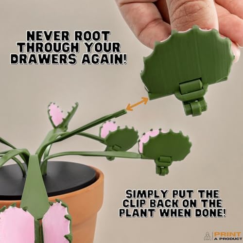 3D-Printed-Venus-Flytrap-Plant-Snack-Clips-Potato-Chip-Bag-ClipsChip-Clips-Heavy-DutyBag-Clips-for-Food-StorageFake-House-PlantUnique-Home-Decor-9pcs-Green