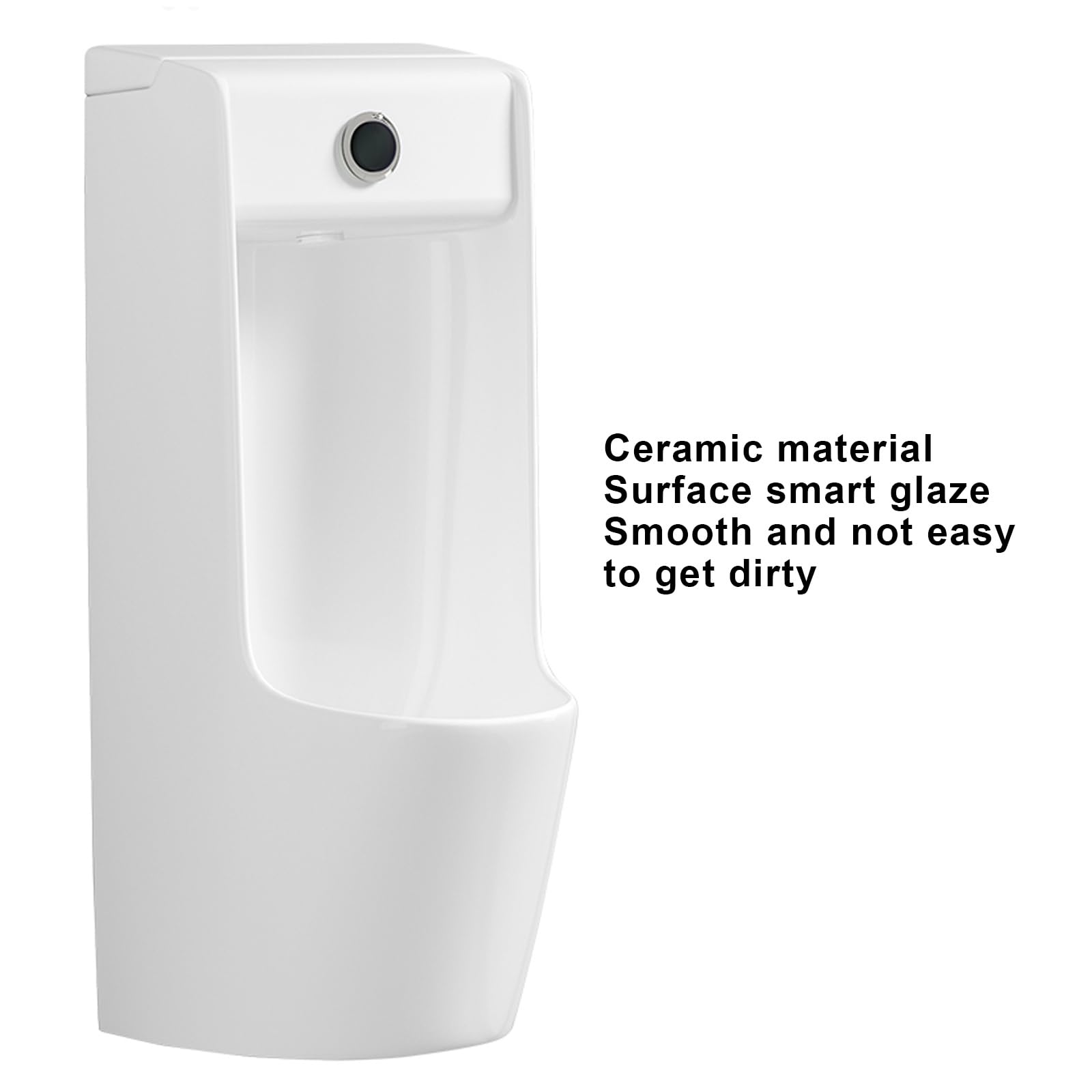 Orinatoi per Bagni Maschili, Orinatoi in Ceramica a Parete con Sensore di Scarico e Scarico Manuale, per uso Commerciale, Servizi Igienici Domestici, Centri Commerciali(Gray)
