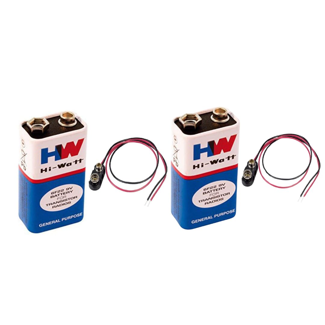 9V General Purpose Alkaline Batteries for Transistor Radios and Toys (2 Battery & 2Connector)-image-35