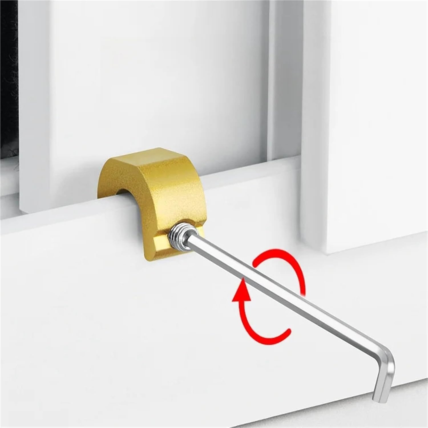 Sliding Window Door Locks 10 Pack Aluminum Alloy Multi Color Security Latch(Gold)