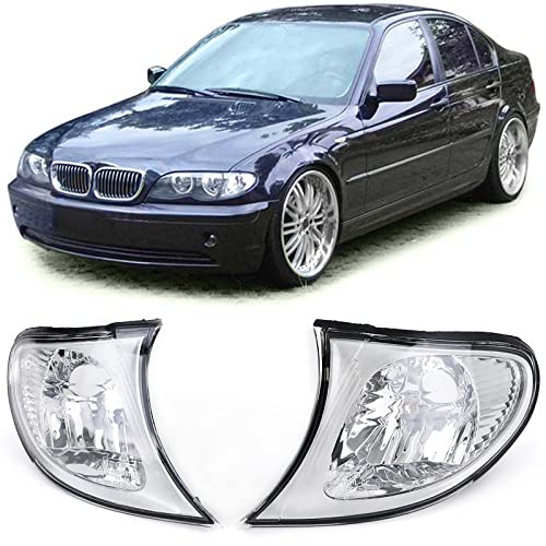 Klarglas Blinker Set Chrom passend für 3er BMW E46 Limousine Touring 01-05