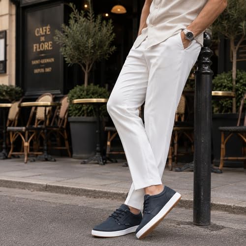 Image of ANALEAF Mens Casual Shoes Oxford Fashion Dress Sneakers Business Lace-Up Shoes