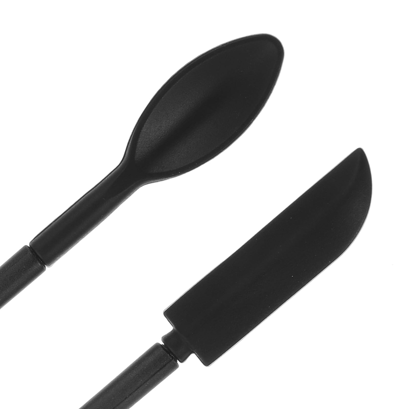 Espátula Cosmética de Silicona Mini Telescópica Negra | 1 Juego, Diseño Ligero y Portátil, para Hornear y Recogida Precisa, Formato Compacto