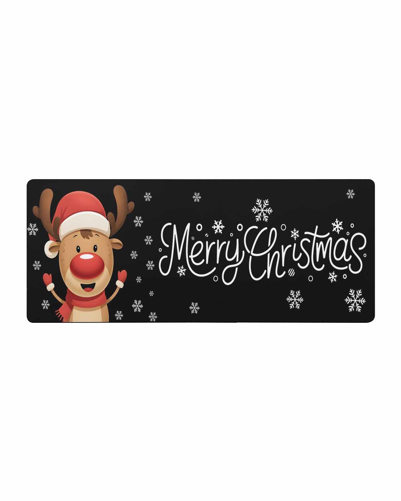 Merry Christmas Bath Mat for Tub Non Slip Bathroom Floor Runner Rug Quick Dry Absorbent Diatomaceous Earth Shower