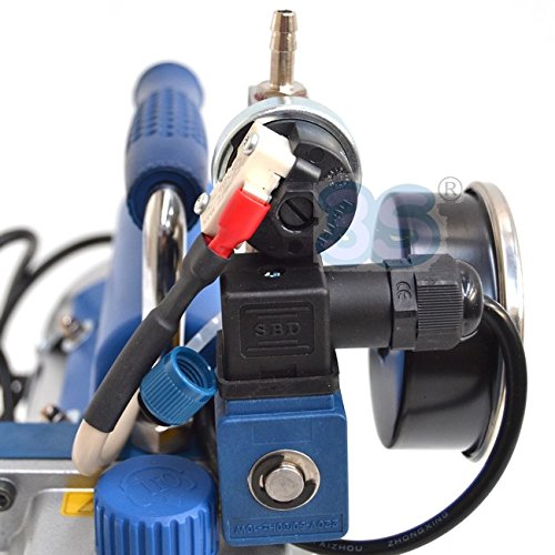 3S SuperSamaStore Vakuumpumpe 42 L/min mit Vakuumschalter, Magnetventil und Vakuummeter, Set Einstufige Vakuumpumpe für Kälte- und Klimatechnik mit 2 m Schlauch und Zubehör