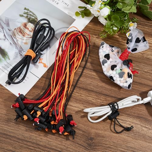 Bridas elasticas multiuso SUPERFINDINGS de 3 colores con correas de cable ajustables 5