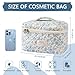 Gosect Large Makeup Bag, Cute Cosmetic Bag for Women Girls, Floral Coquette Aesthetic Toiletry Bag, Travel Make Up Organizer Bag (BDLH)
