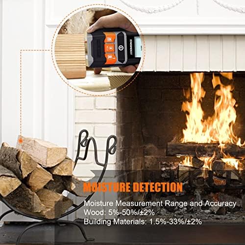 Stud Finder, ENGiNDOT 6 Modes Wall Scanner, Digital Detector for Wood, Metal and Wire, Moisture Meter for Wood and Building Materials,Automatic Calibration and Audio Alarm, Moisture Tester 2-in-1