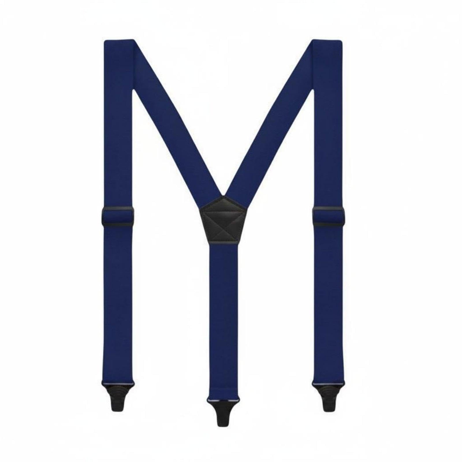 Y-Back Suspenders Fasten-on Suspenders Metal Clips Suspenders Navy Blue-image-15