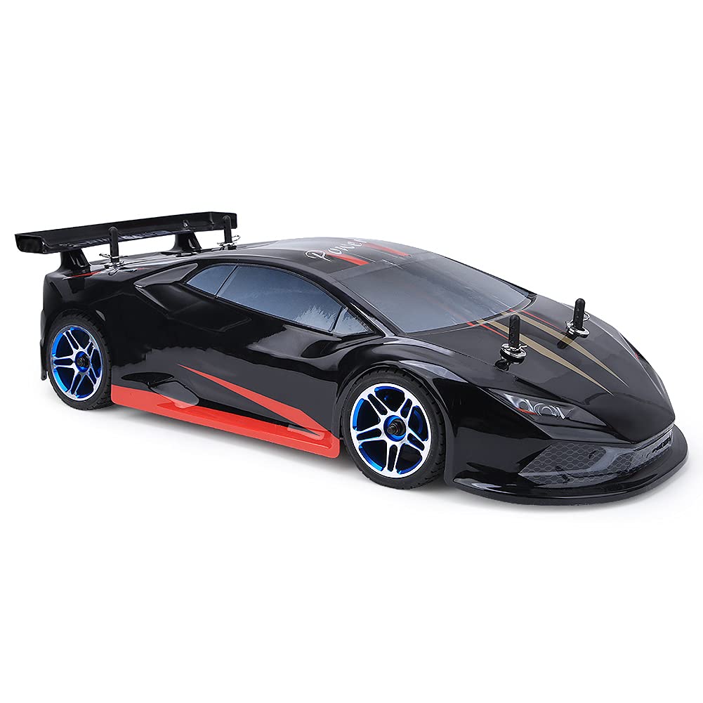 Changor Zestaw Podwozia Samochodu RC Rama Samochodu RC Rama Turystycznego 1/10 4WD W Pełni Zmontowane Podwozie ze Stopu Aluminium Wypełnione Olejem Regulowane Amortyzato (Czarny)