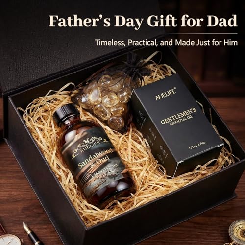 Image of Auelife 4oz Whiskey Tobacco Men Essential Oils for Diffusers for Home - Long Lasting Fragrance Oil for Candle & Soap Making, Father's Day & Birthday Gifts for Him, Masculine Scent for Men Gift