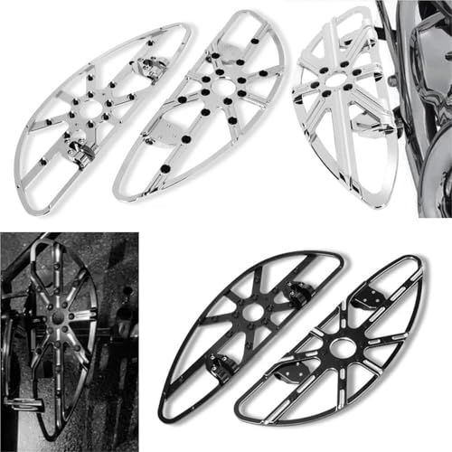 Repose-pieds moto mâle noir chromé pour Harley Softail Touring Dyna Glide