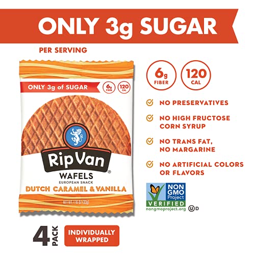 RIP VAN WAFELS Dutch Caramel & Vanilla Wafel Cookies, 4.64 OZ - Thumbnail 2