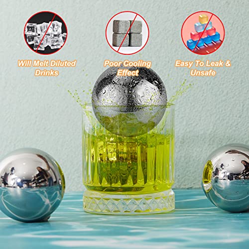 Set de 8 bolas de whisky de acero inoxidable Gerrii miniatura 5
