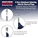 Valley Forge Flag 2-Piece 5' ft Brushed Aluminum Flagpole with Mounting Hardware and Spinning Technology - Sturdy and Durable - Built to Withstand The Outdoors and Harsh Weather