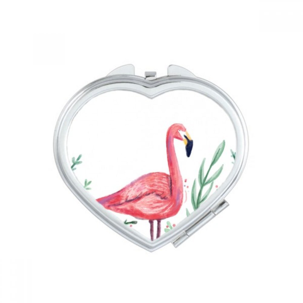Miroir compact fait à la main motif multicolore animaux tropicaux
