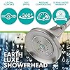 Niagara Conservation N3915BN Earth Luxe 3-Spray with 1.5 GPM 3.35-in. Wall Mount Adjustable Fixed Shower Head in Brushed Nickel, 1-Pack | Bathroom Shower Head Sprayer with Pressure Compensation
