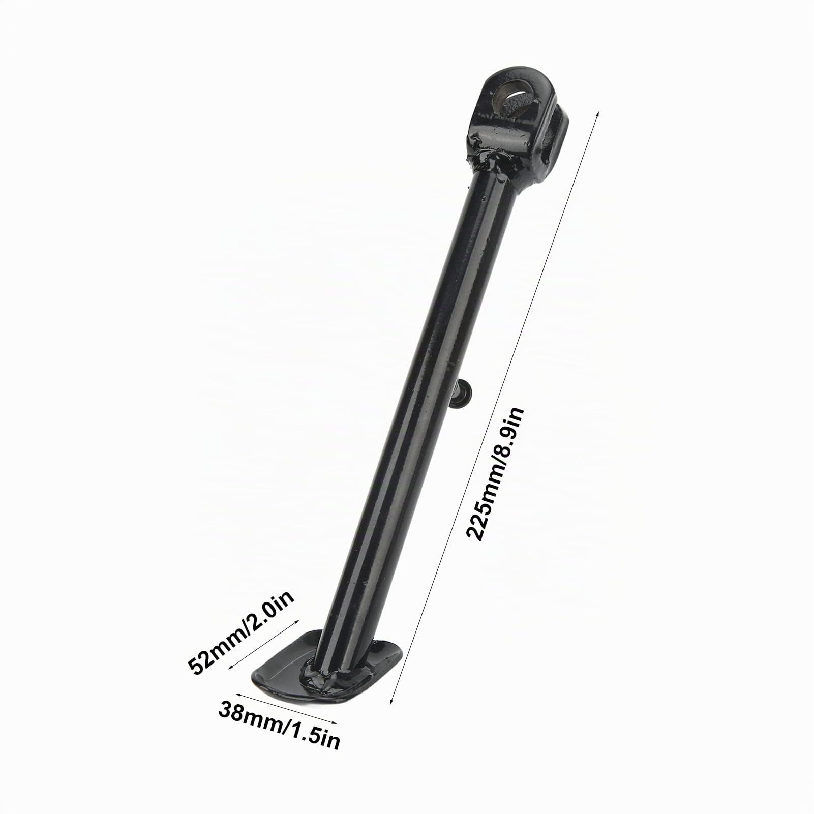 Keenso Béquille de Moto, Jambe de Béquille Latérale de Moto en Alliage Métallique 225 Mm de Long 38 X 52 Mm de Remplacement de Plaque pour Vélo Monkey Z50
