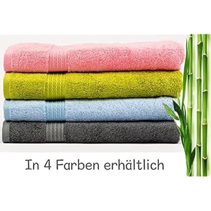 sixgoldendrops Bambus Handtuch 2 Stück Set 70 x 140 cm - flauschig weich saugstark fusselfrei Premium Qualität… – Bild 7