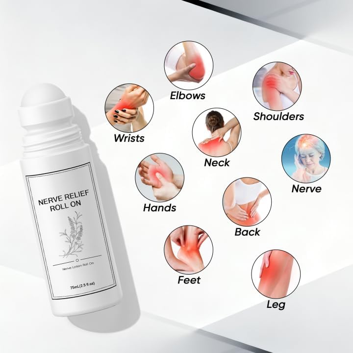 Miniatura 6 de Loción roll-on de magnesio de rápida absorción y secado rápido con aloe vera, árnica, mentol y más para aliviar el cuidado de pies y piernas, 2.5