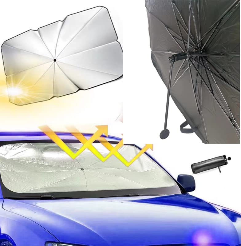 Greatha car Sun Blinds, Greatha Umbrellas, Greatha car Windshield Umbrellas, 360 Degree Rotating Foldable car Umbrella sunrs (Large)