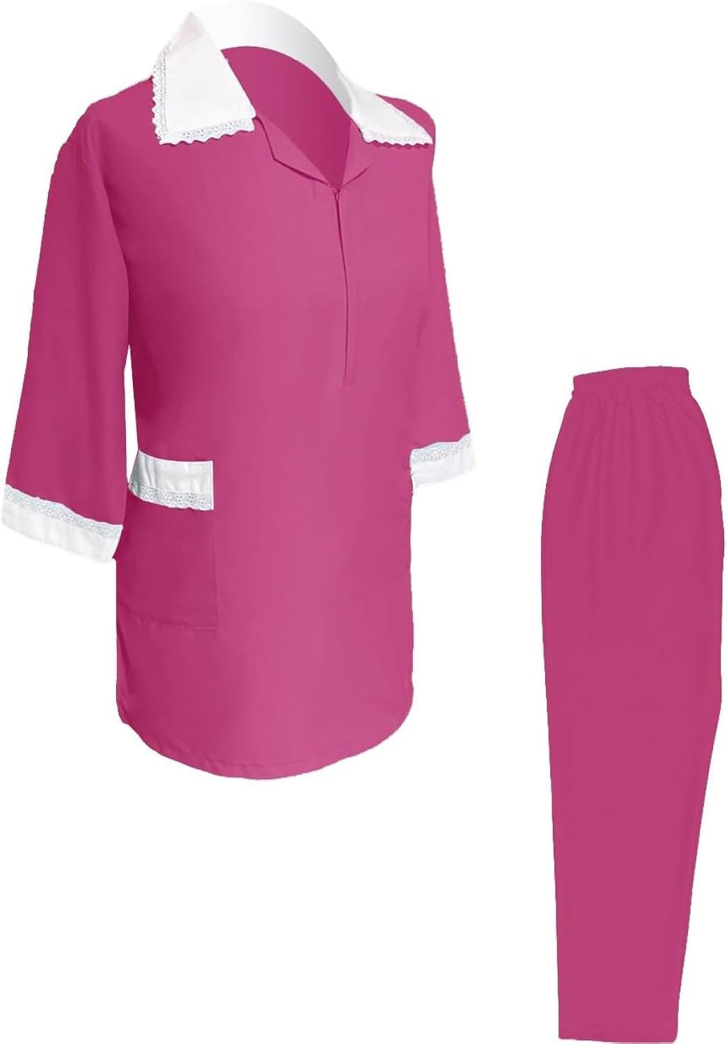 Long Sleeves Housemaid Uniform, Nanny & Maid dress set with long top & pants